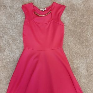 Hot pink form fitting dress